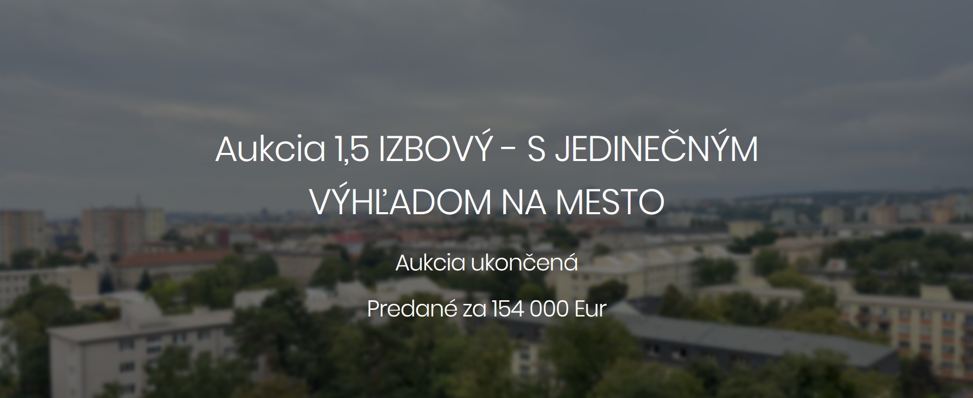 1,5 IZBOVÝ - S JEDINEČNÝM VÝHĽADOM NA MESTO